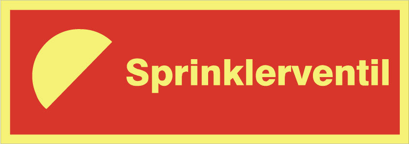 Brandtekst. Sprinklerventil