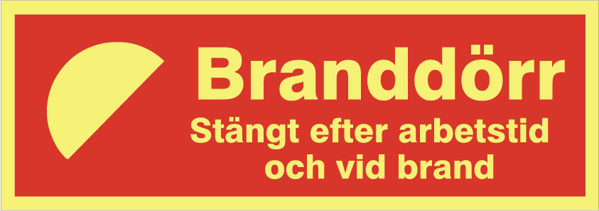 Brandtekst. Branddør