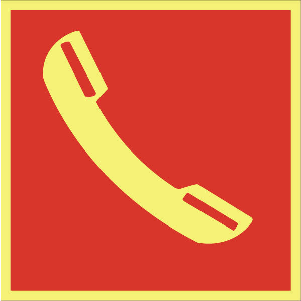Brandskilt. Telefon