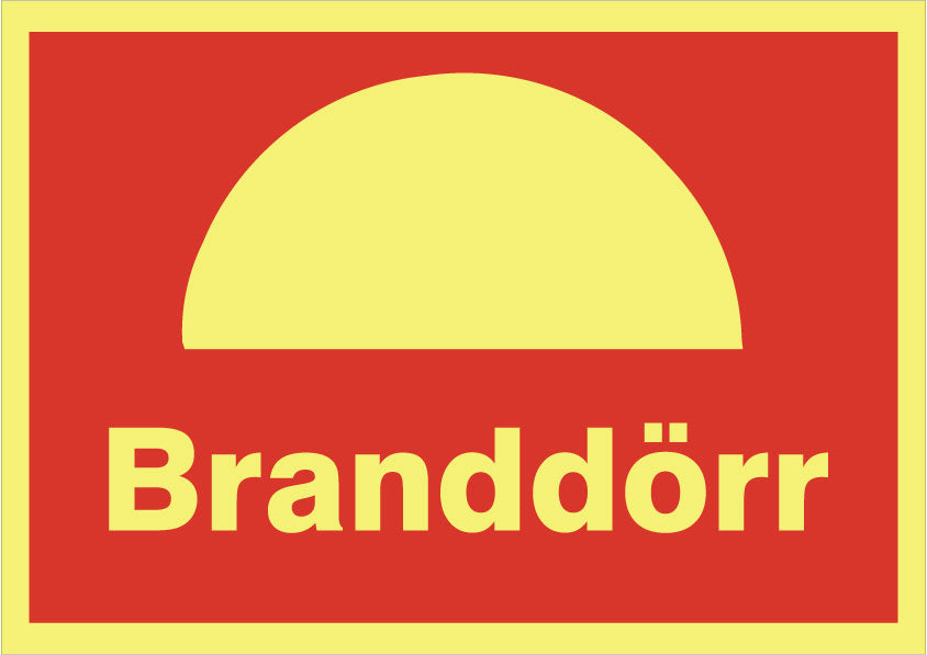 Brandskilt. Branddør