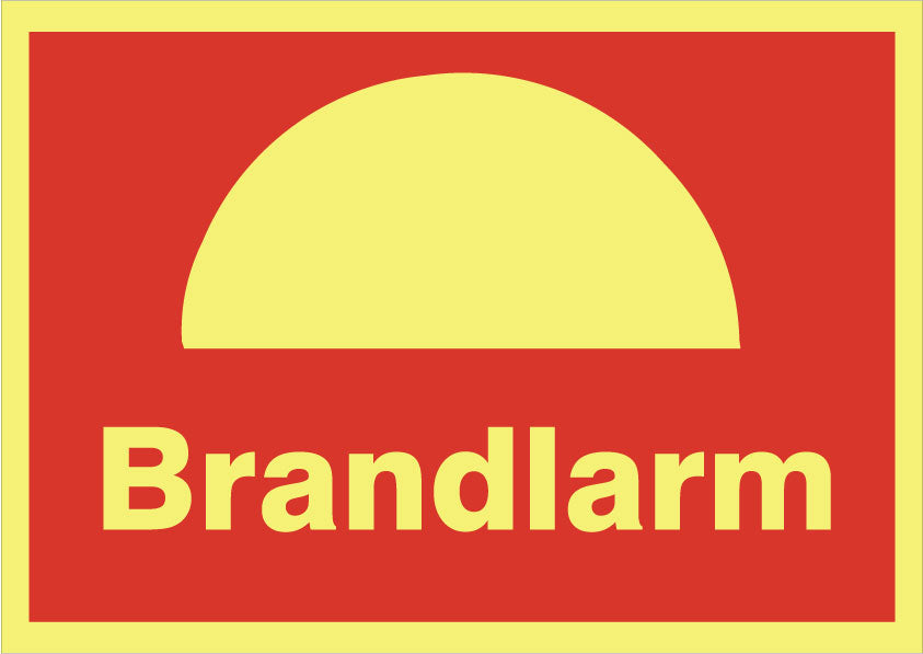 Brandskilt. Brandalarm