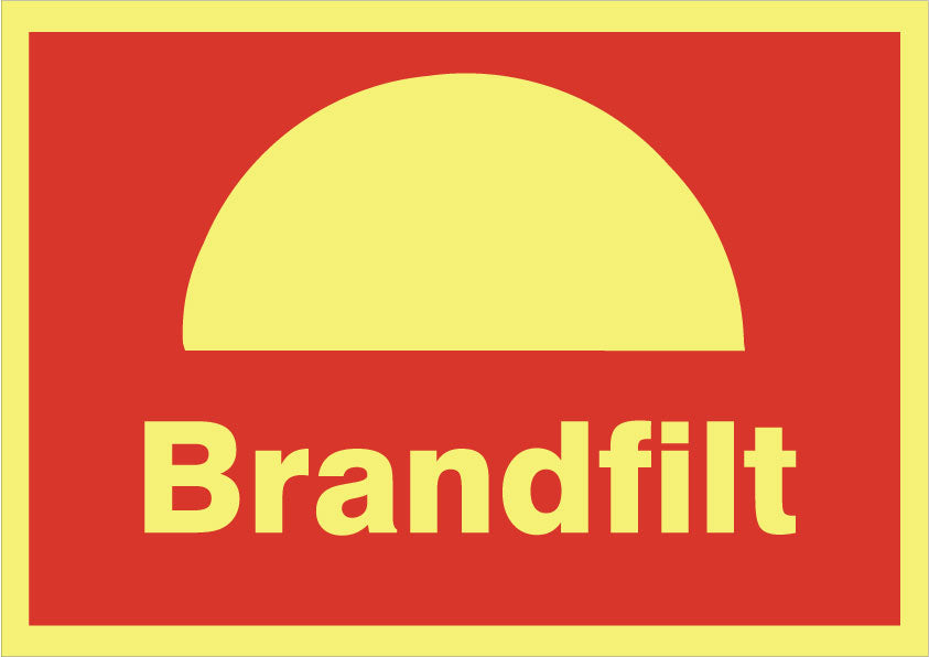 Brandskilt. Brandtæppe
