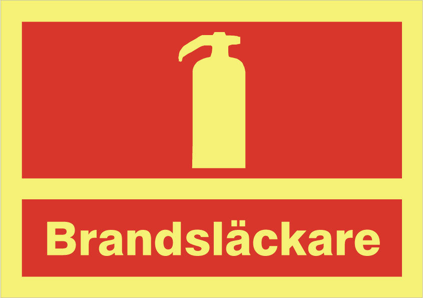Brandskilt. Brandslukker