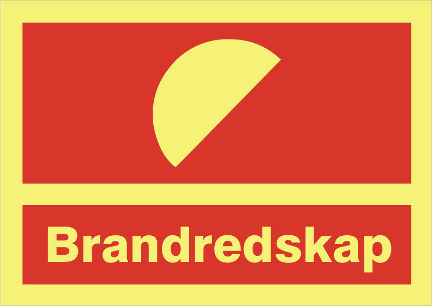 Brandskilt. Brandredskab