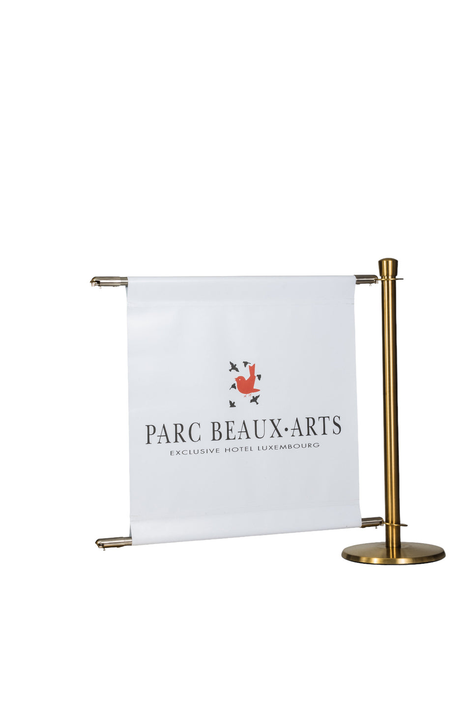 Udvidelsessæt til Flexibarrier cafébarriere – Premium– 2 meter specialtrykt banner