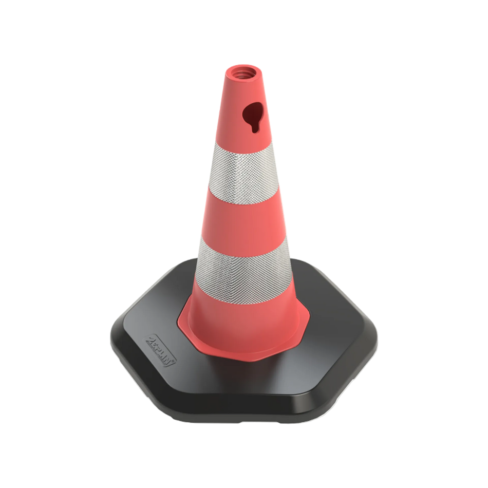 50 cm PVC Trafikkegle - dobbeltreflekterende
