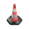 50 cm PVC Trafikkegle - dobbeltreflekterende
