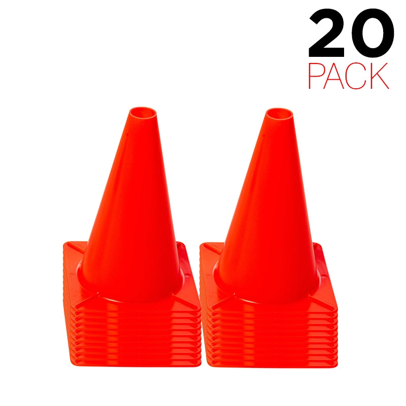 (Pakke med 20) Flexibarrier Plast Trafikkegle 30cm (Fluorescerende orange)