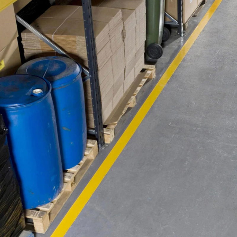 Gulvmarkingstape - PermaStripe - (30m/rulle - 50mm, 75mm eller 100mm bredder)