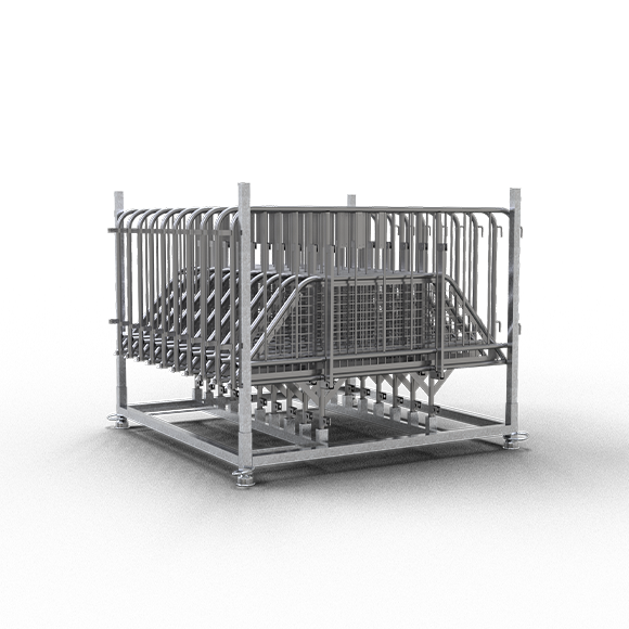 Scenebarrierer - Politi - pakke med stablingsramme (22,5m)