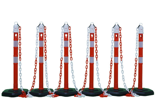 (Pakke med 6) - Kædestolpe - MultiMax - inklusive 15m kæde