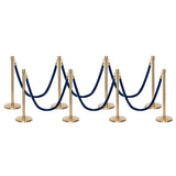 Flexibarrier Stolpe og reb-afspærring Premium-sæt - inklusive snoede reb