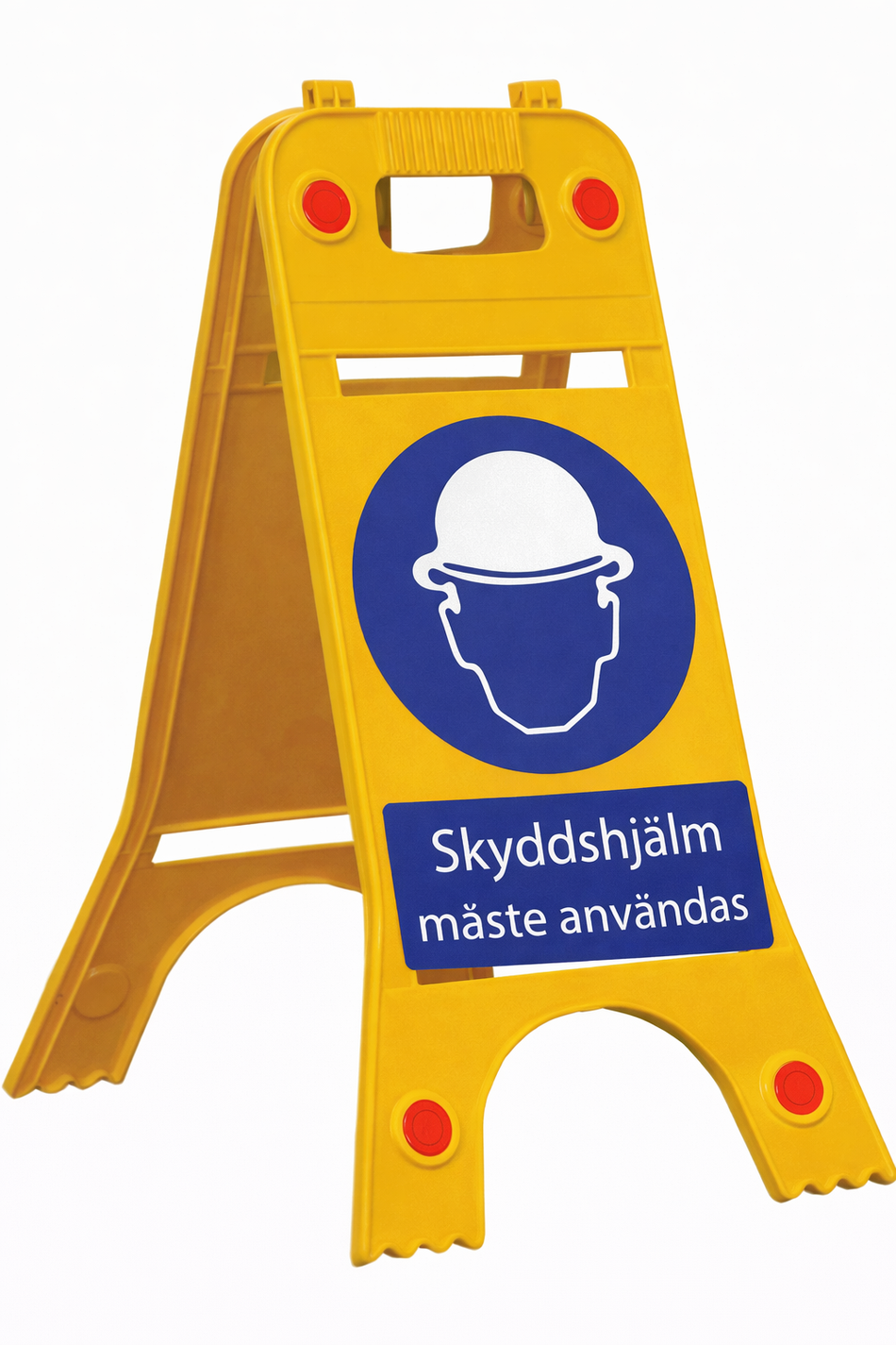 Gulvstående skilt – Sikkerhedshjelm skal anvendes
