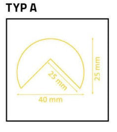 Kantbeskyttelse PROFIL TYPE A – selvklæbende