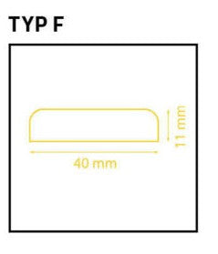 Kantbeskyttelse PROFIL TYPE F – selvklæbende