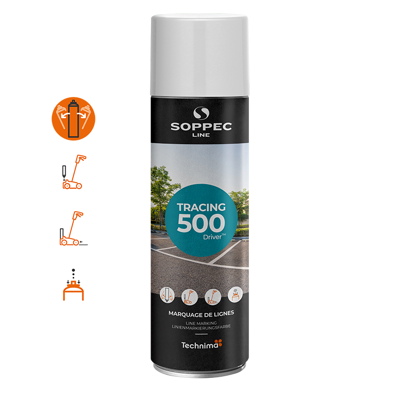 Soppec Tracing 500 Driver Linjemarkeringsspraymaling, 500 ml