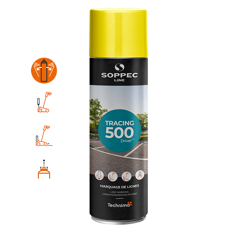 Soppec Tracing 500 Driver Linjemarkeringsspraymaling, 500 ml