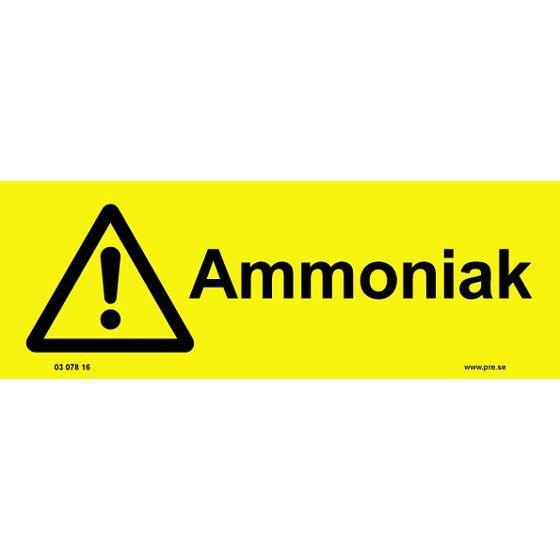 Advarselsskilt. Ammoniak