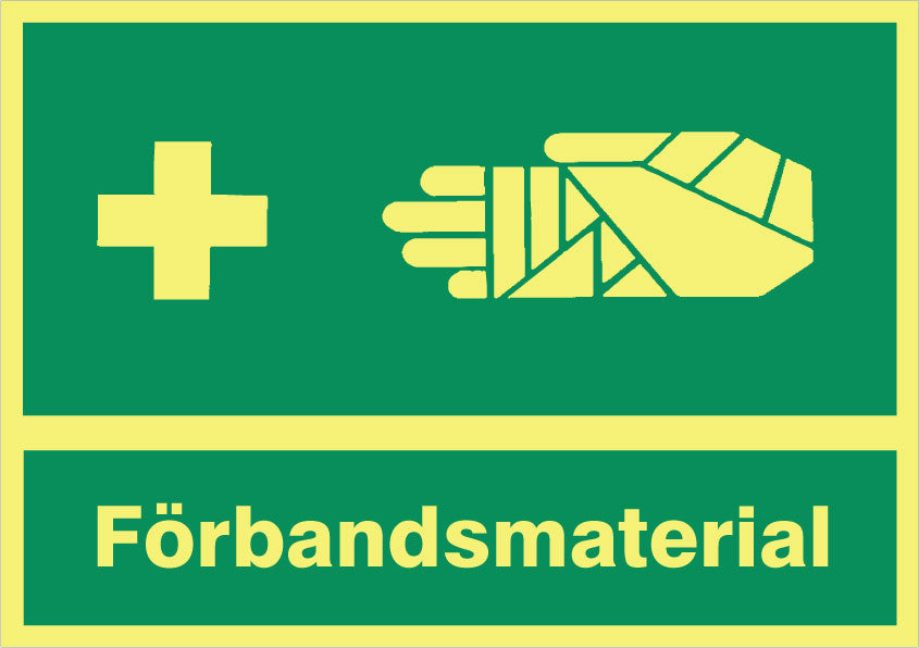 Påbudsskilt. Forbindingsmateriale