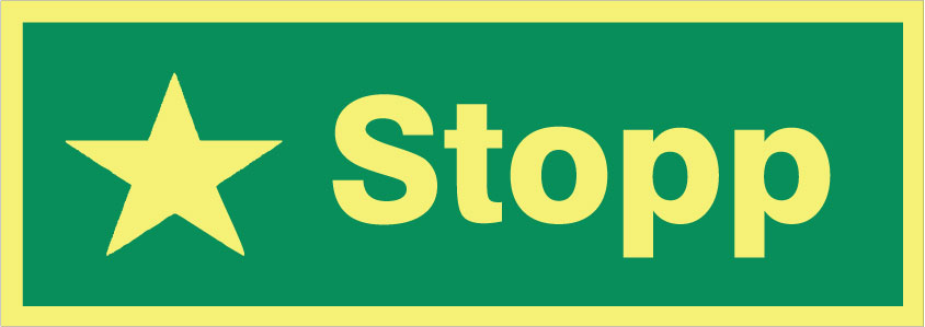 Påbudsskilt. Stop