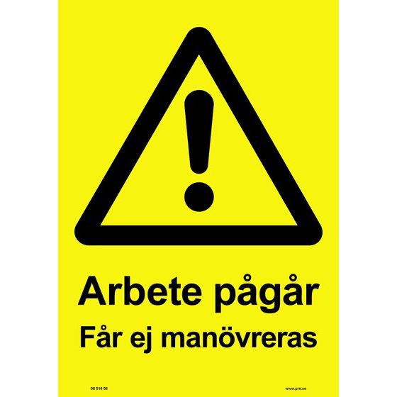 Advarselsskilt. Arbejde i gang