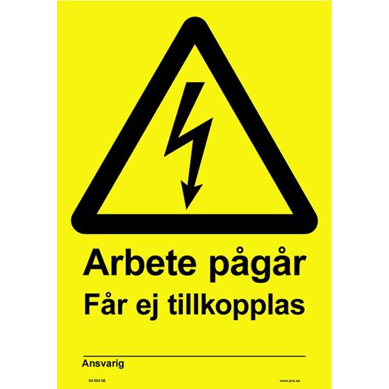 Advarselsskilt. Arbejde i gang
