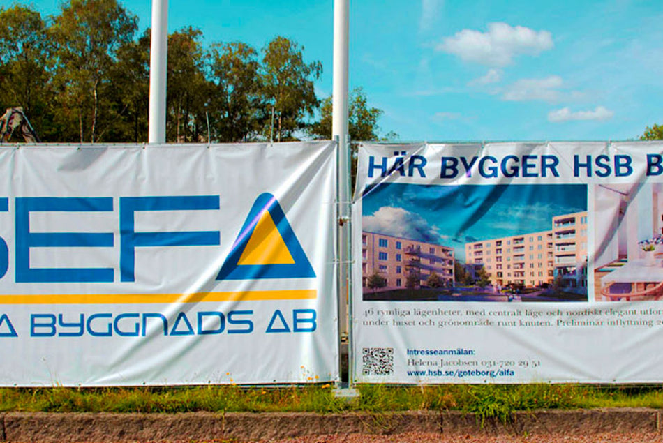 Reklamebanner til Midlertidig indhegning