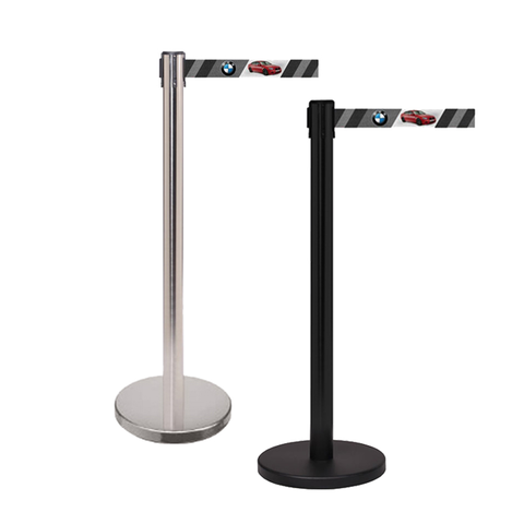 FlexiBarrier Køstolpe - Eget tryk på bånd Basic - (2m - 5m)