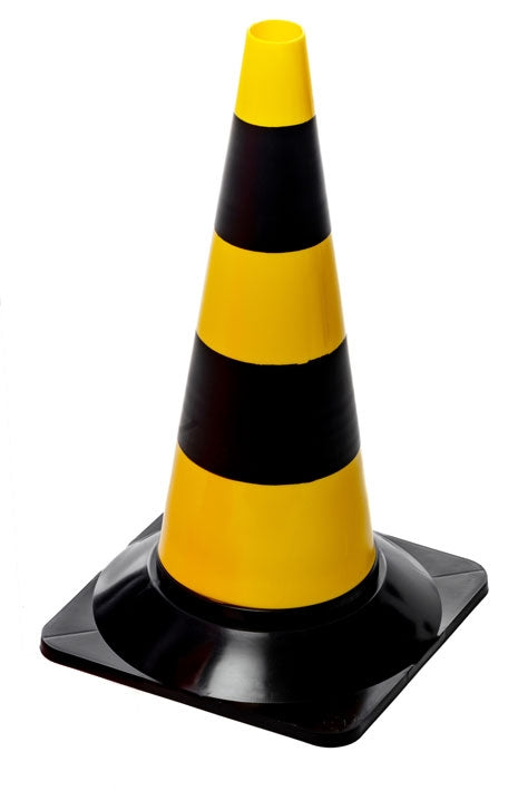 Flexibarrier Trafikkegle 50cm - Sæt - 10 stk. (Sort/Gul)