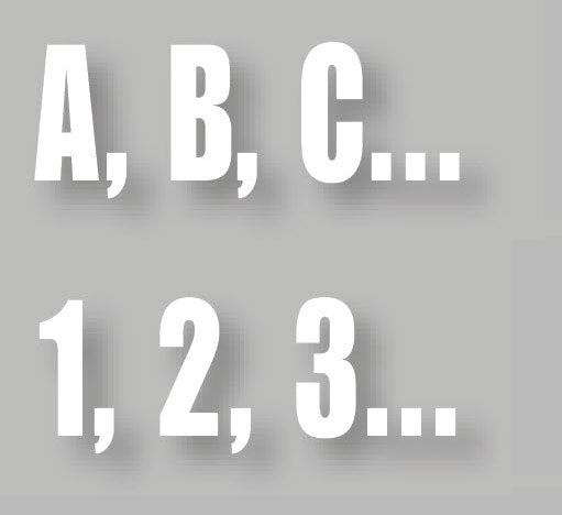 PREMARK® – Bogstaver/Tal (forskellige størrelser)