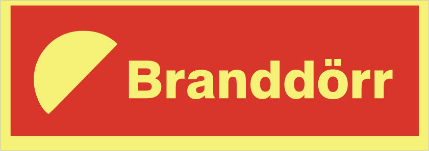 Brandskilt. Branddør