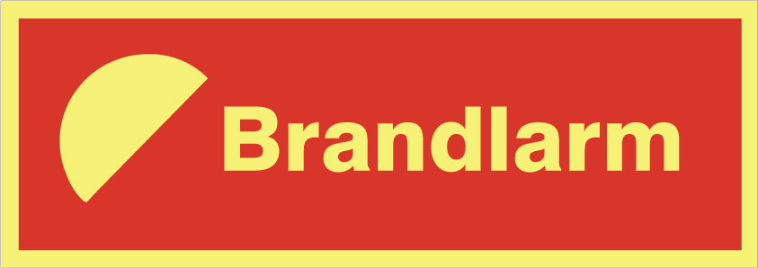 Brandskilt. Brandalarm