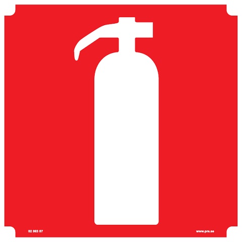 Brandtekst. Brandslukker