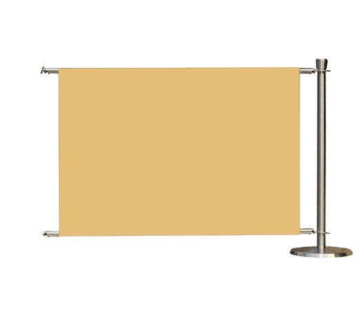 Udvidelsessæt til Flexibarrier cafébarriere – Premium Silver – 1000mm | ensfarvet banner