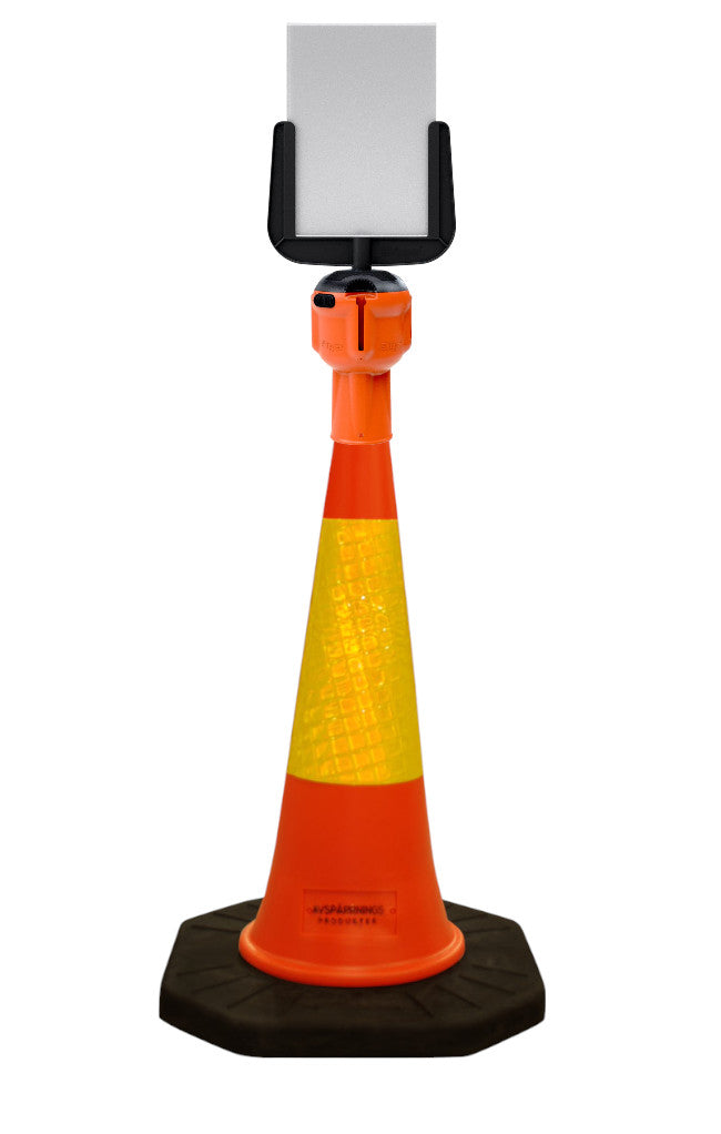 Trafikkegle-skiltesæt – Skilteholder + standardkegle (100 cm)