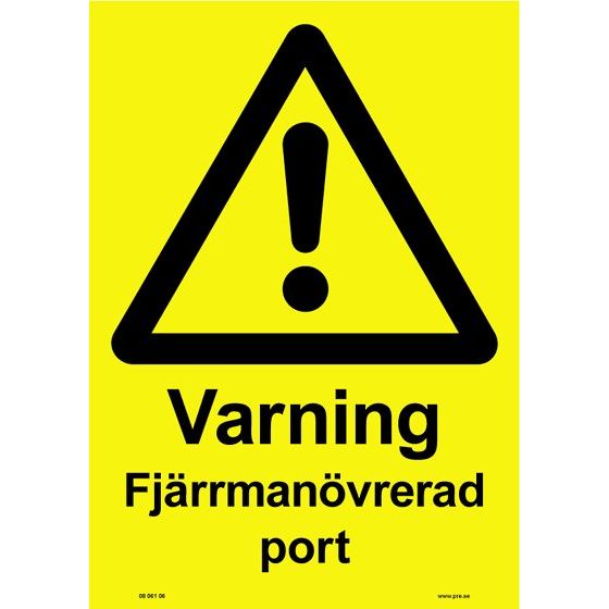 Advarselsskilt - Fjernbetjent port - A4