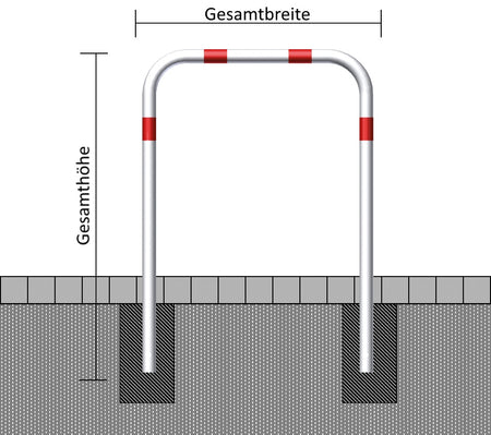 Hoops of Steel Tube Ø 60 mm, Without Crossbar