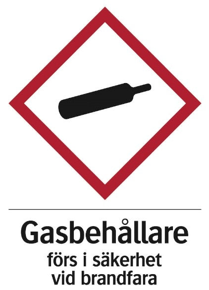 Advarselsskilt - Gasbeholder