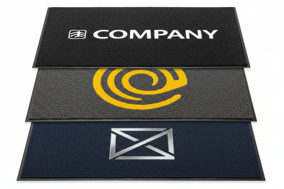 Great, can you create three different on top of each other, all three with different color of the mat and different logo