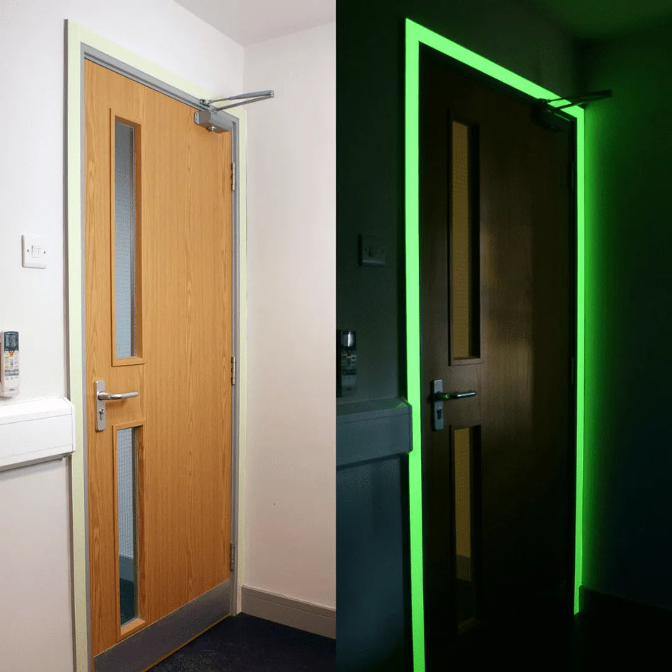 Fotoluminescerende markeringstape – Egress Glow – 10 m rulle