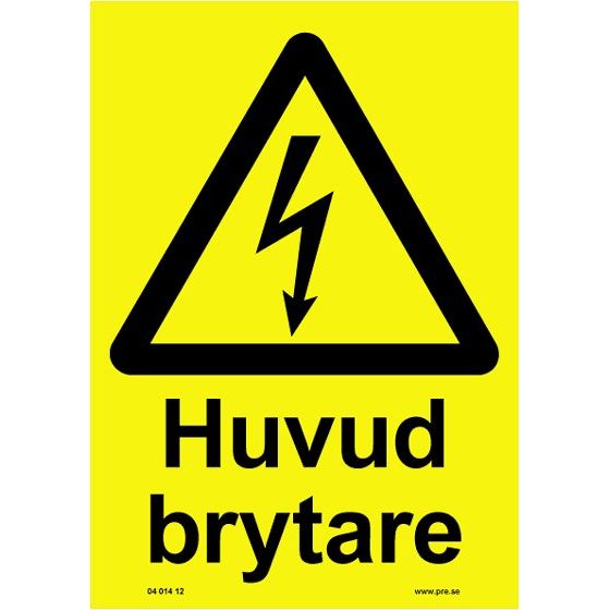 Advarselsskilt. Hovedafbryder