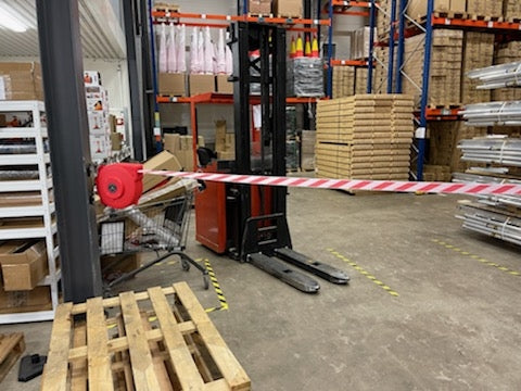 Flexibarrier sikkerhedsbarriererulle - magnetisk - kraftigt afspærringsbånd (9-18m)