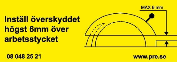 Advarselsskilt. Indstil overbeskyttelsen