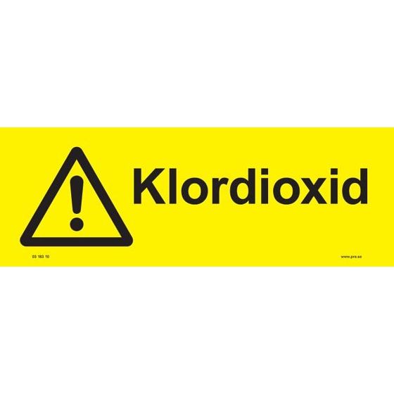 Advarselsskilt. Klordioxid