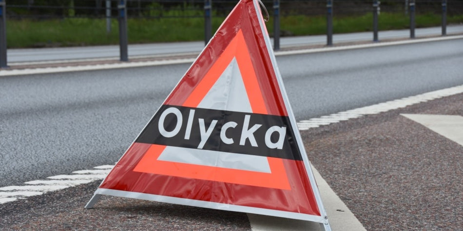 Sammenfoldeligt teltskilt - X6 Ulykke