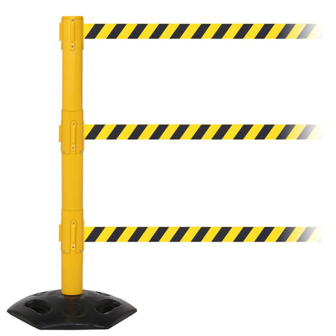 FlexiBarrier Køstolpe - Outdoor Triple - (3x3.4m bælte)