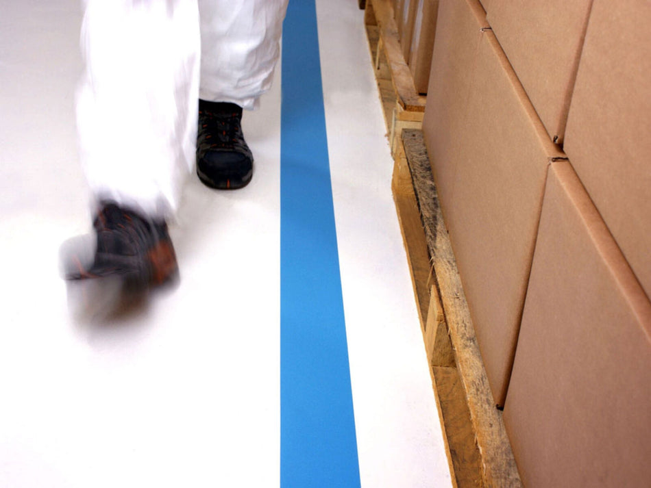 Gulvmarkingstape -PermaRoute- (30m/rulle - bredder på 50mm, 75mm eller 100mm)