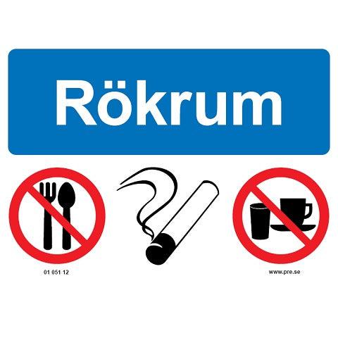 Forbudsskilt. Rygerum