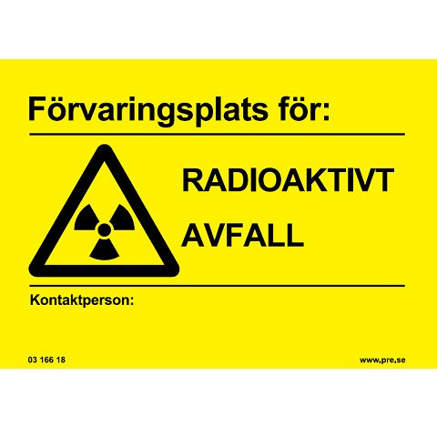 Advarselsskilt - Radioaktivt affald
