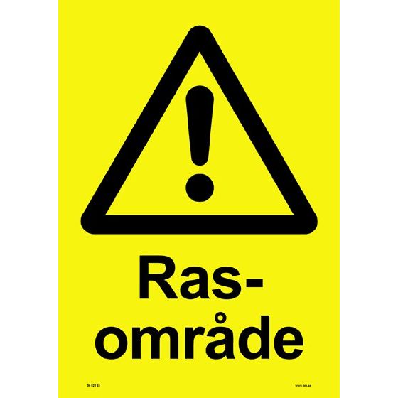 Advarselsskilt. Rasområde